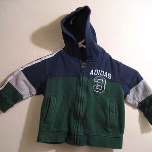 toddler boys ADIDAS full zip jacket size 12 months